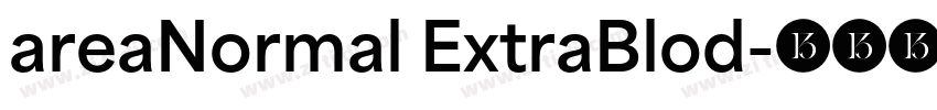 areaNormal ExtraBlod字体转换